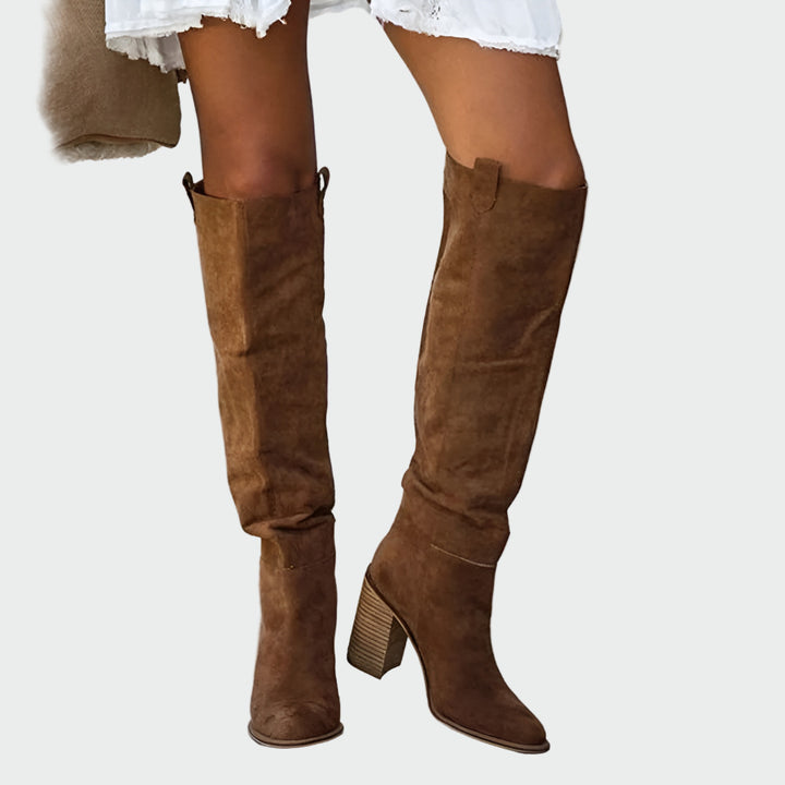 Magdaléna - Leather orthopedic knee-high boots