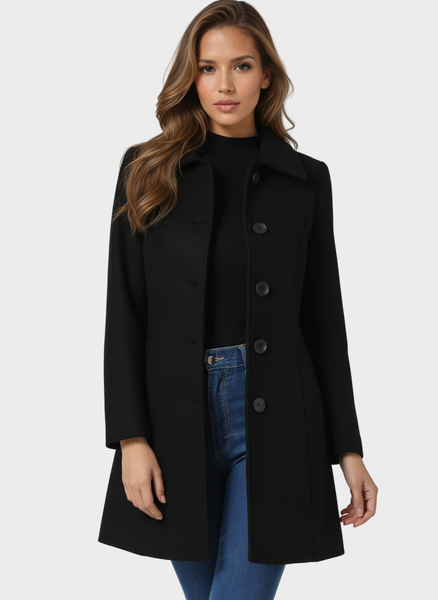 Josephine - Women's winter trench coat with one button