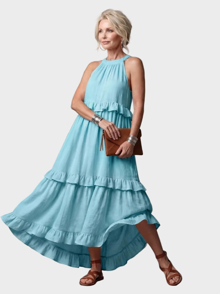 Katia - Maxi dress with halter and ruffles