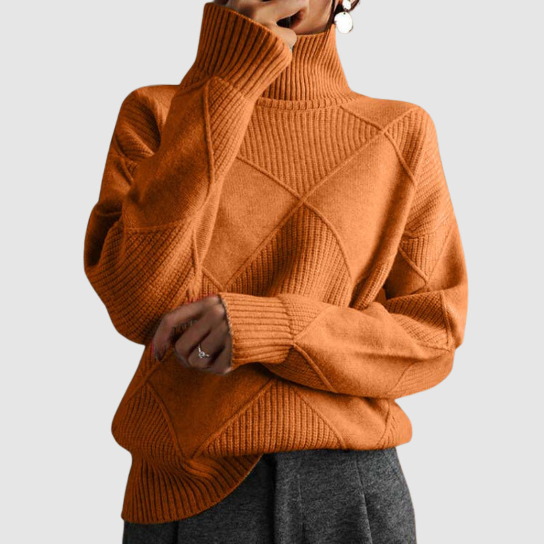 Ester - Textured turtleneck sweater