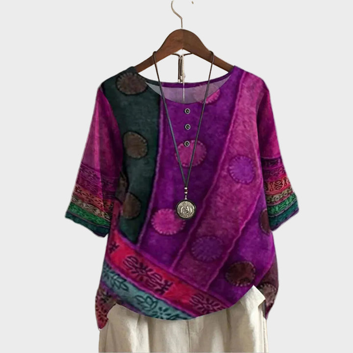 Valerie - Colourful boho top