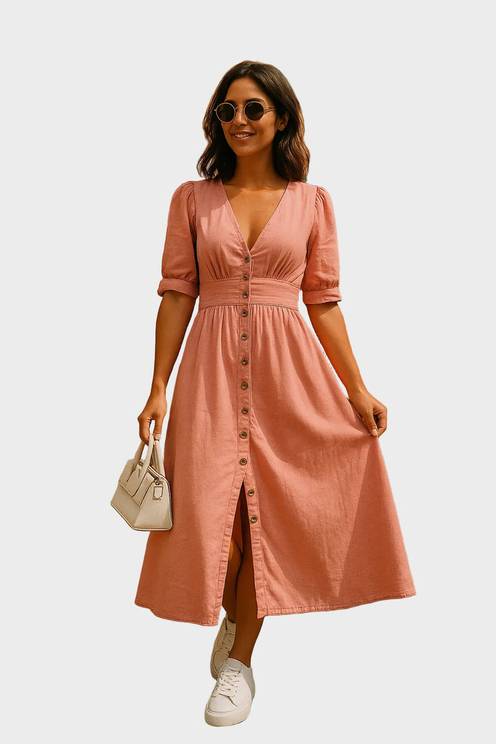 Nina – Shiny denim dress