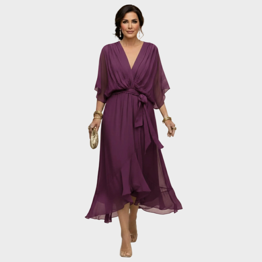 Monica Chiffon - V-neck dress