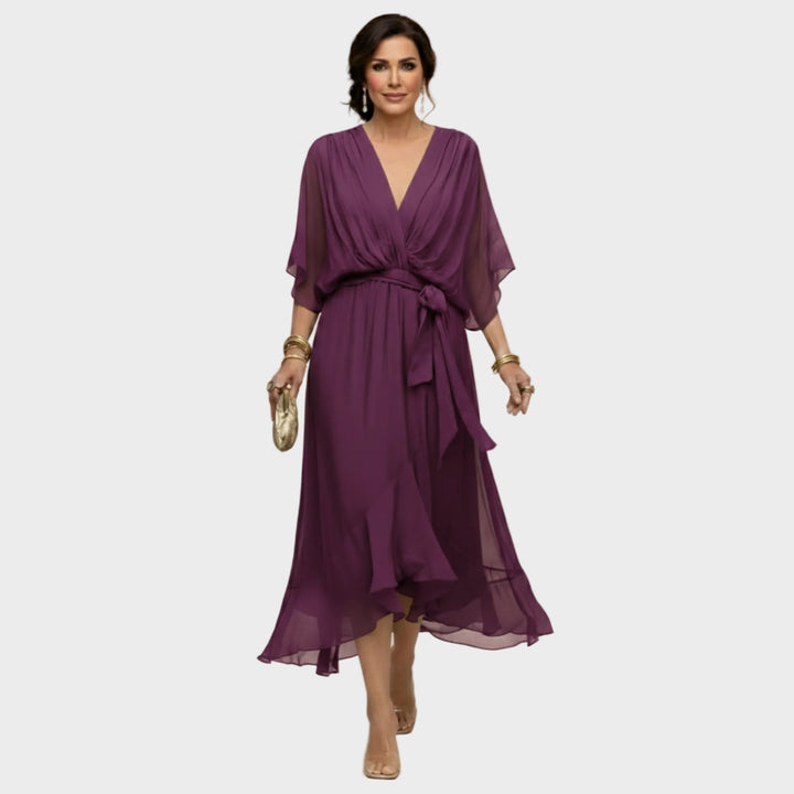Monica Chiffon - V-neck dress