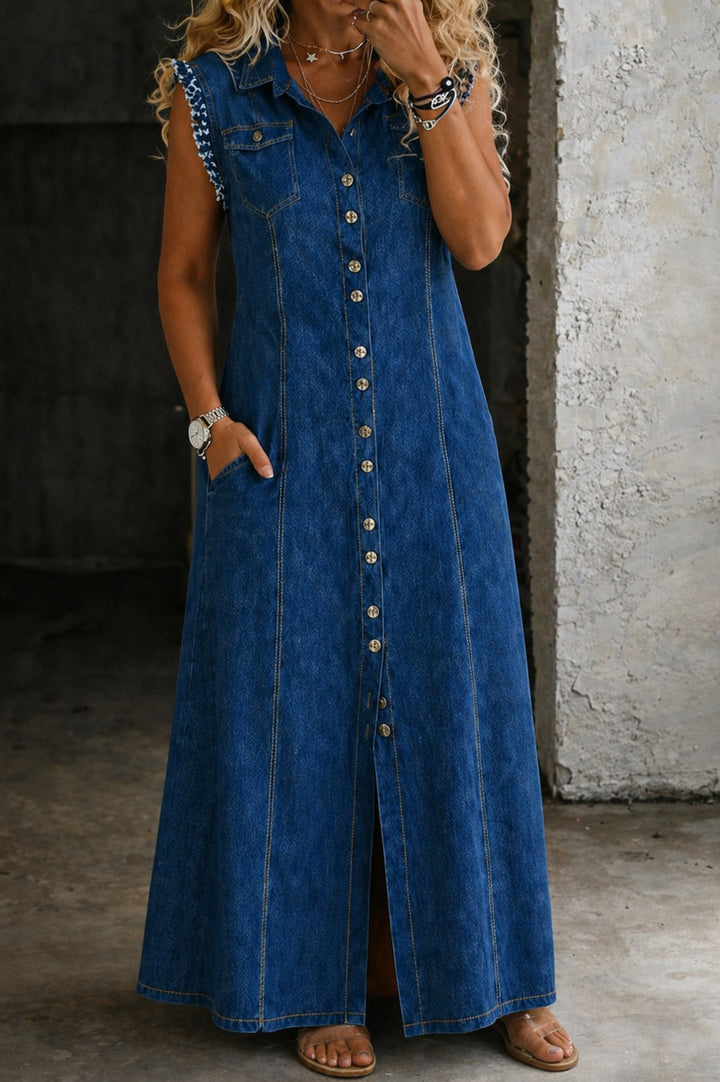 Leontyna - Plus size denim dress
