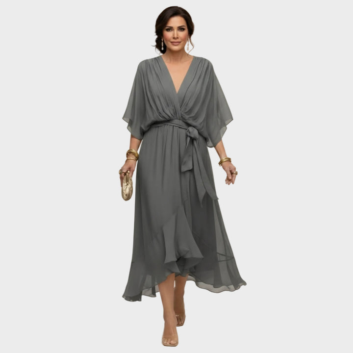 Monica Chiffon - V-neck dress
