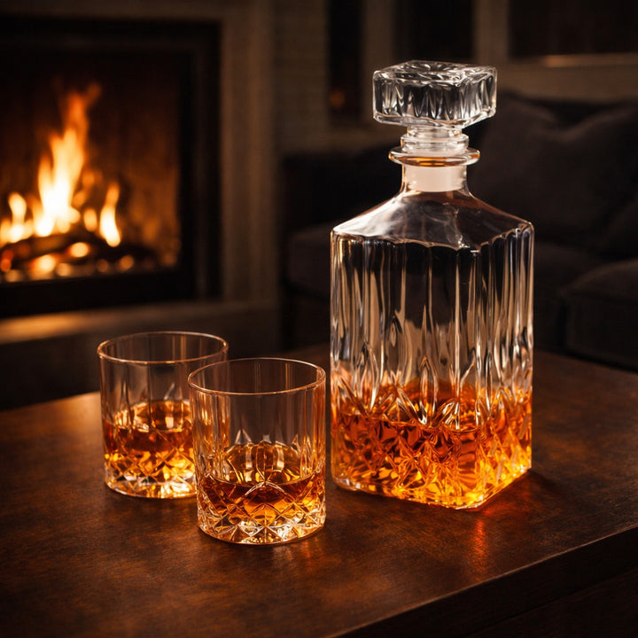 Whiskey Carafe - Set with Bottle and Glasses