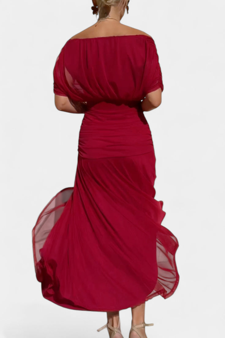 Magda - Long floral dress with a V-neck