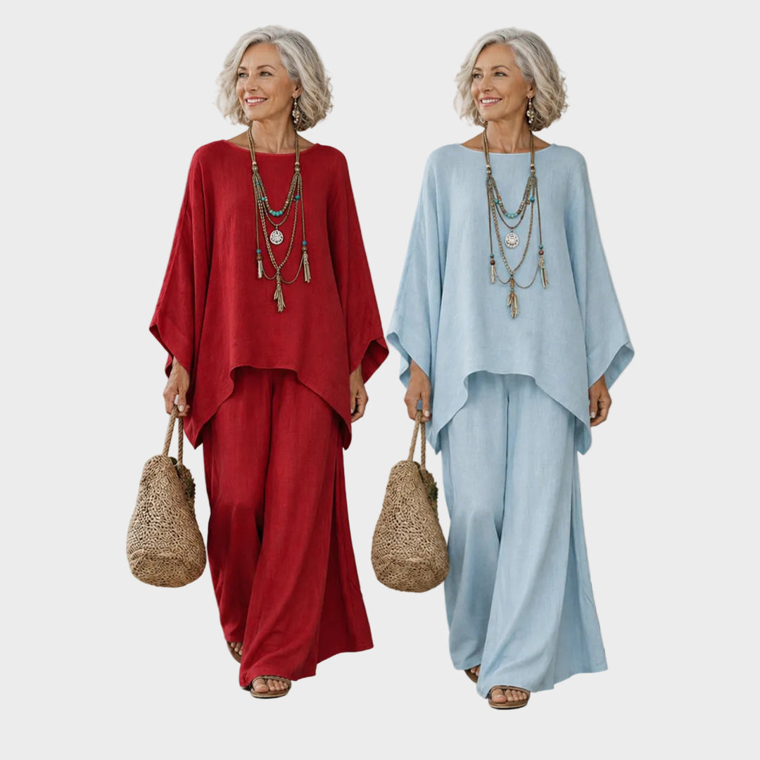 Beata - Elegant Set of Linen Clothes in Two Parts