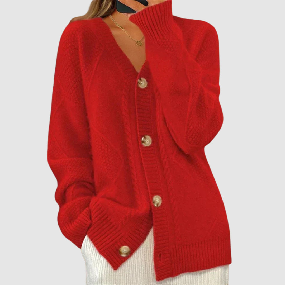 Elżbieta - Sweater with a braided pattern