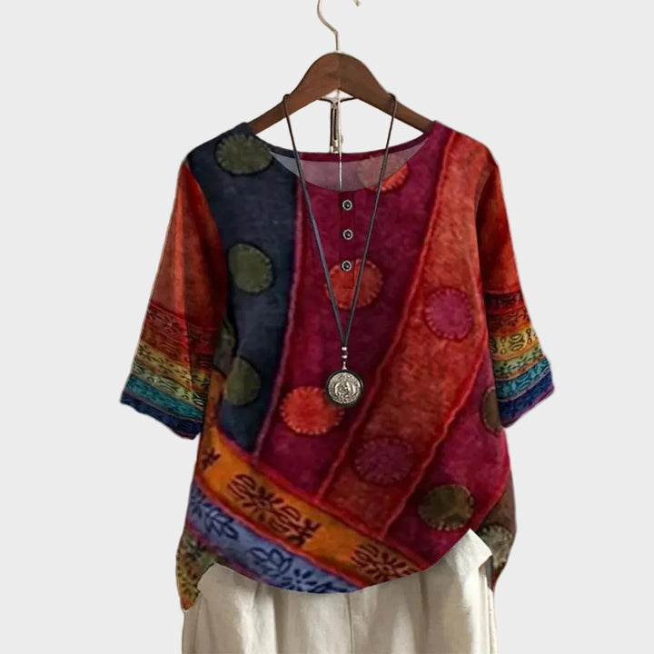 Valerie - Colourful boho top