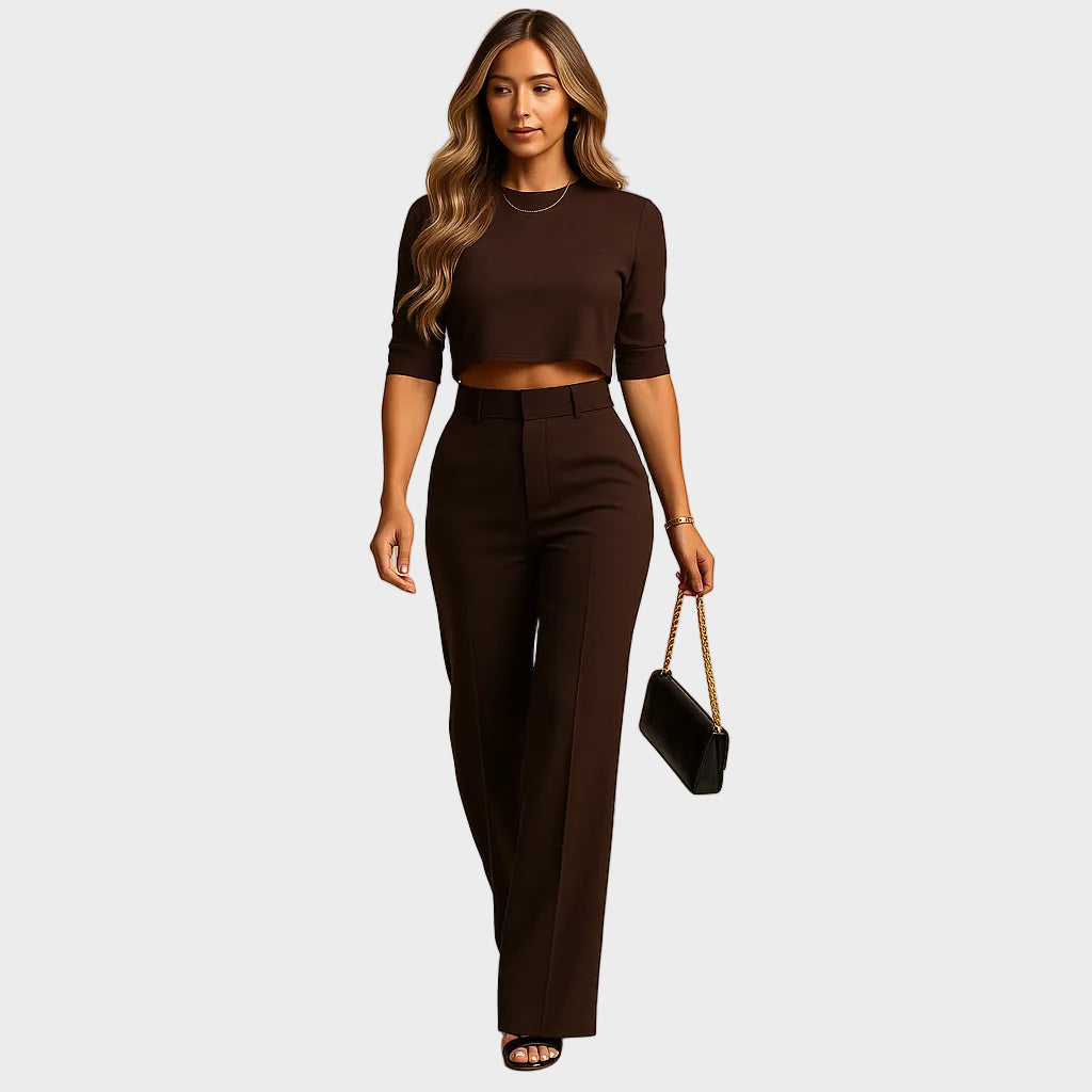 Mareen - Matching fall set with top and pants for women