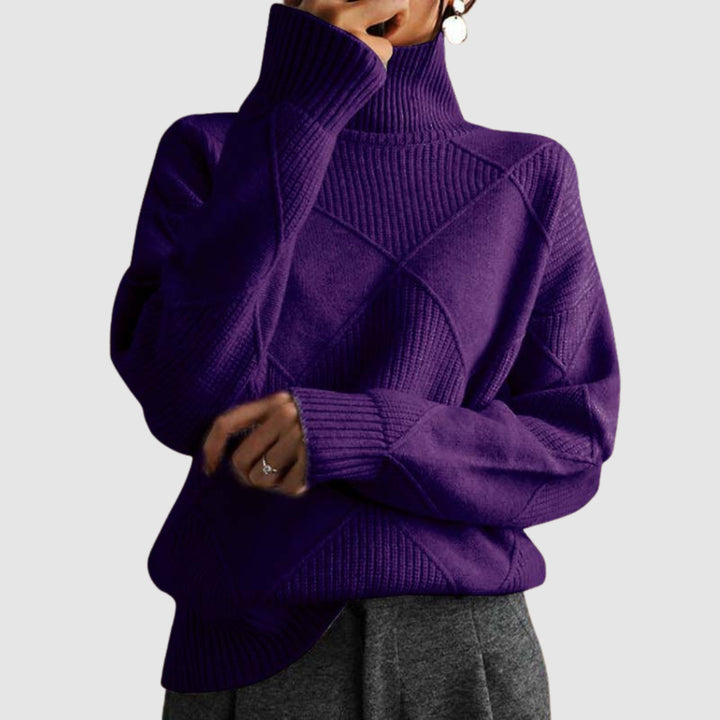 Ester - Textured turtleneck sweater