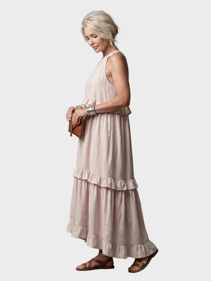 Katia - Maxi dress with halter and ruffles
