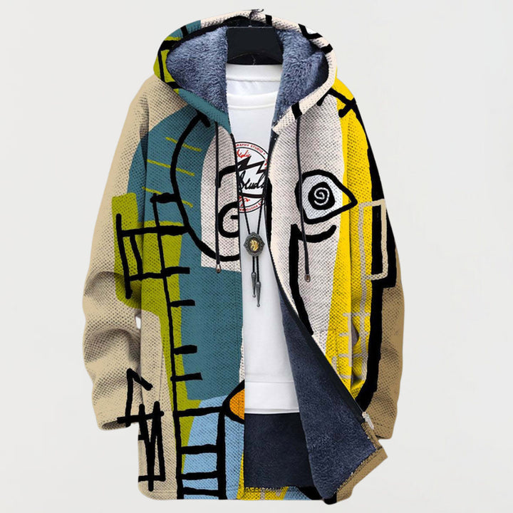 Jacket with an abstract pattern