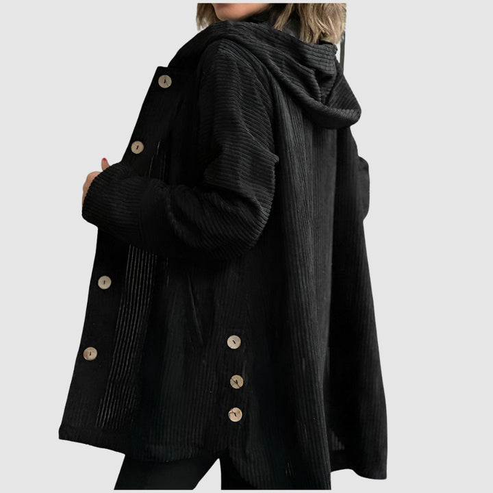 Stella - Comfortable velvet jacket with a hood