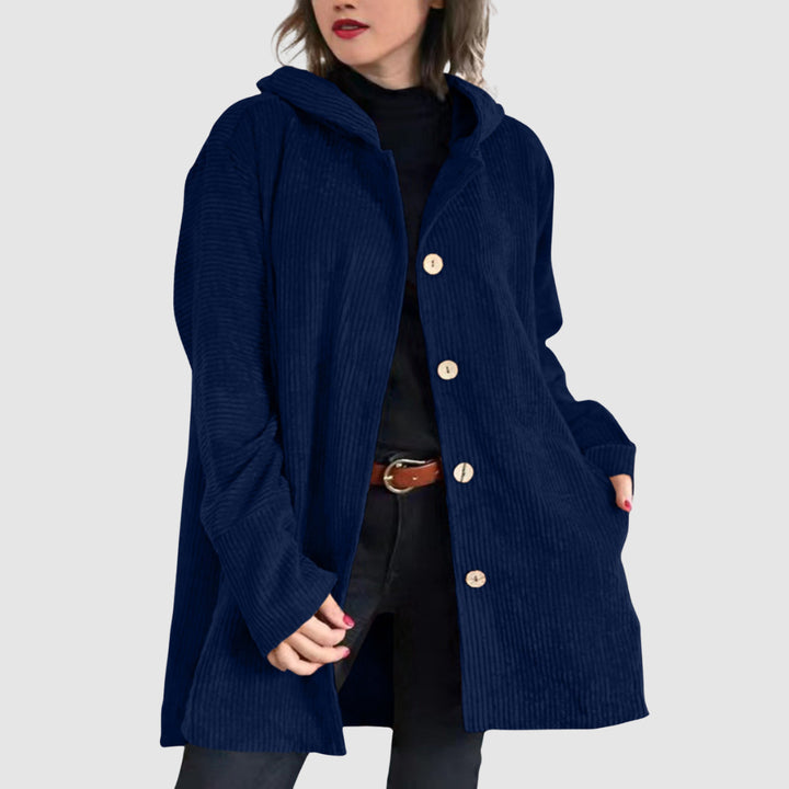 Stella - Comfortable velvet jacket with a hood