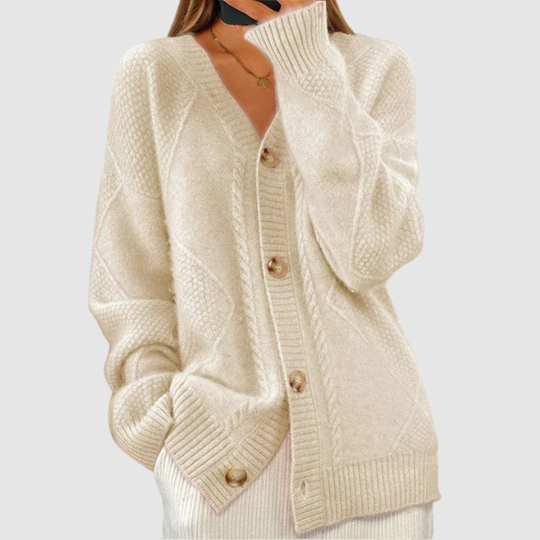 Elżbieta - Sweater with a braided pattern