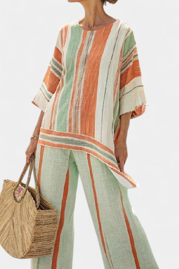 Dalila - Striped linen set