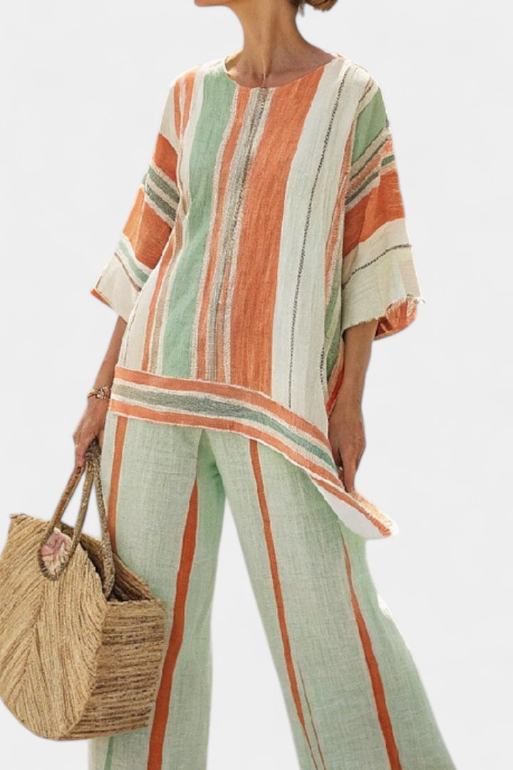Dalila - Striped linen set