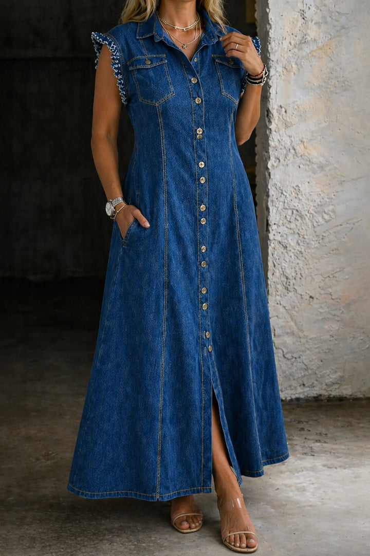 Leontyna - Plus size denim dress