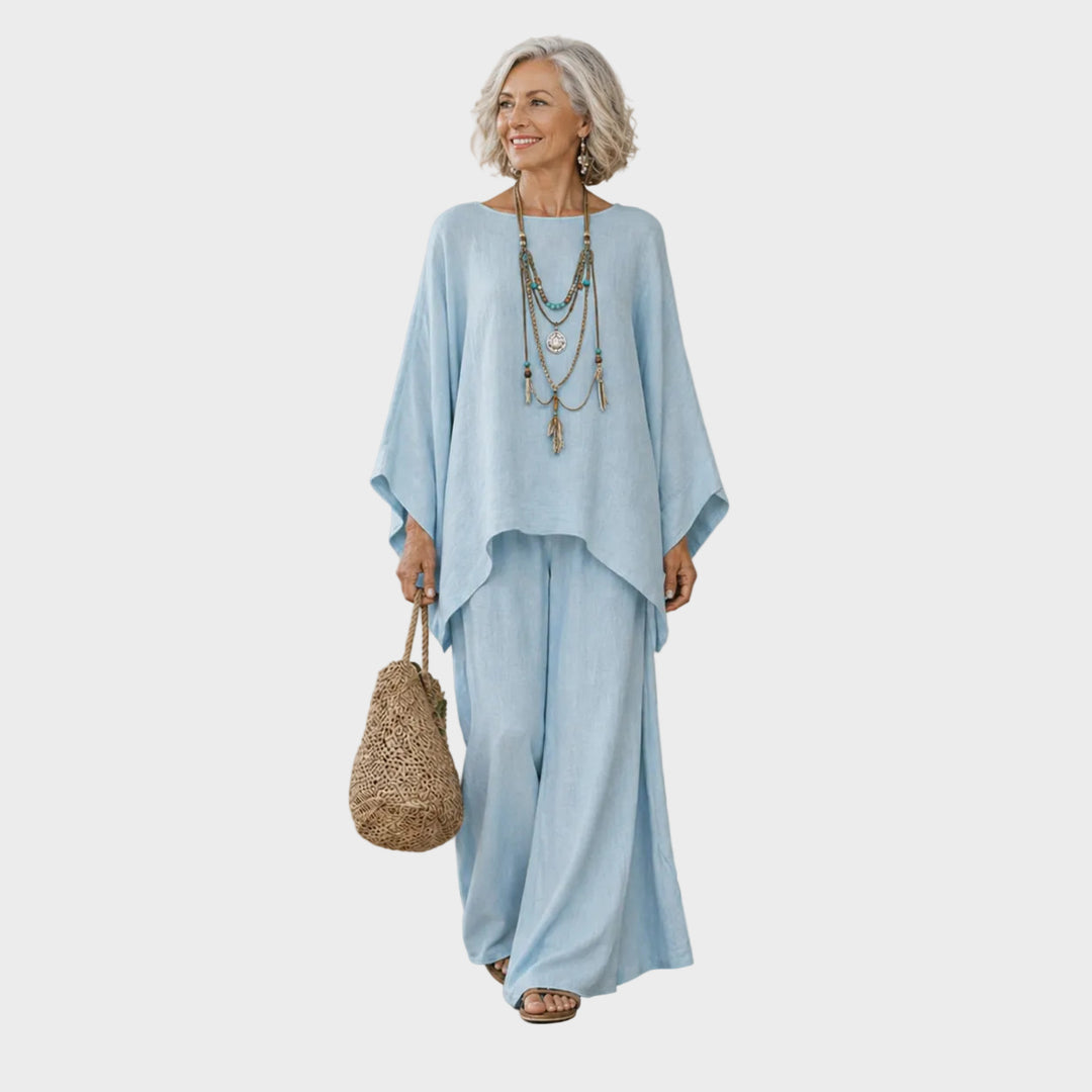Beata - Elegant Set of Linen Clothes in Two Parts