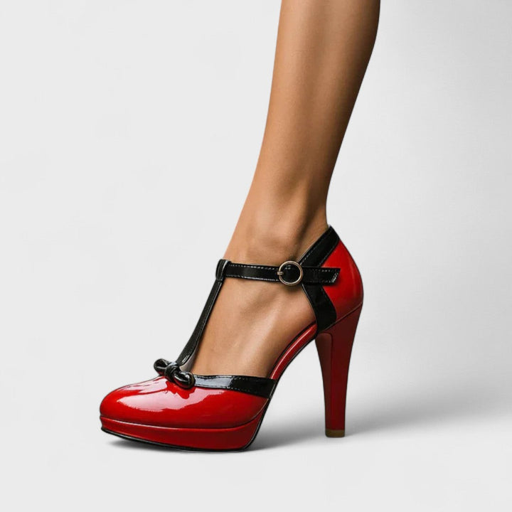 Shiny T-Strap Pumps