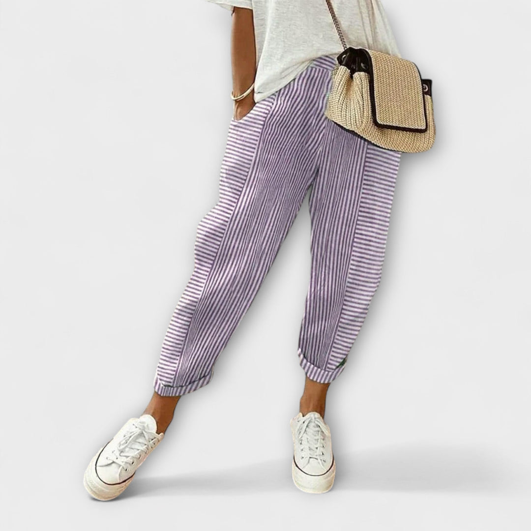 Sanne - Comfortable, ribbed trousers