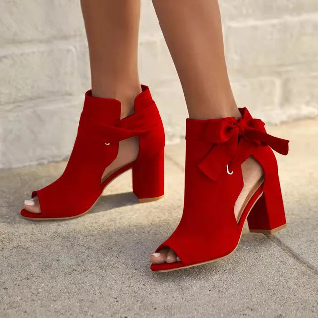 Lize - Chic Tie-Up Ankle Boots with Vesper Look