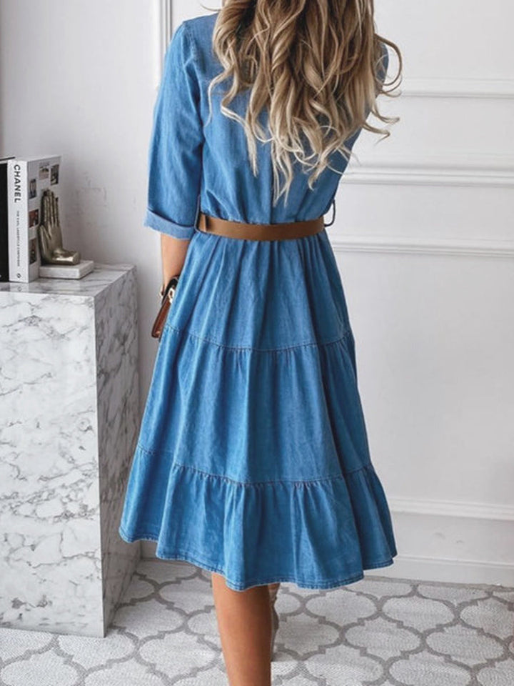 Bernadeta - Elegant Loose Denim Dress