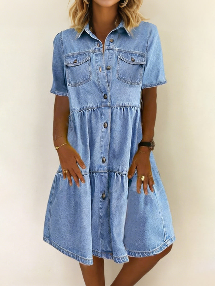 Sabina - Elegant Casual Denim Dress