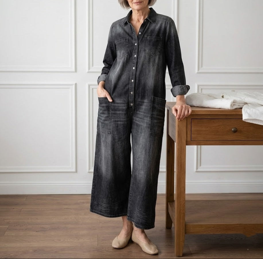 Felicja - Cotton Denim Jumpsuit