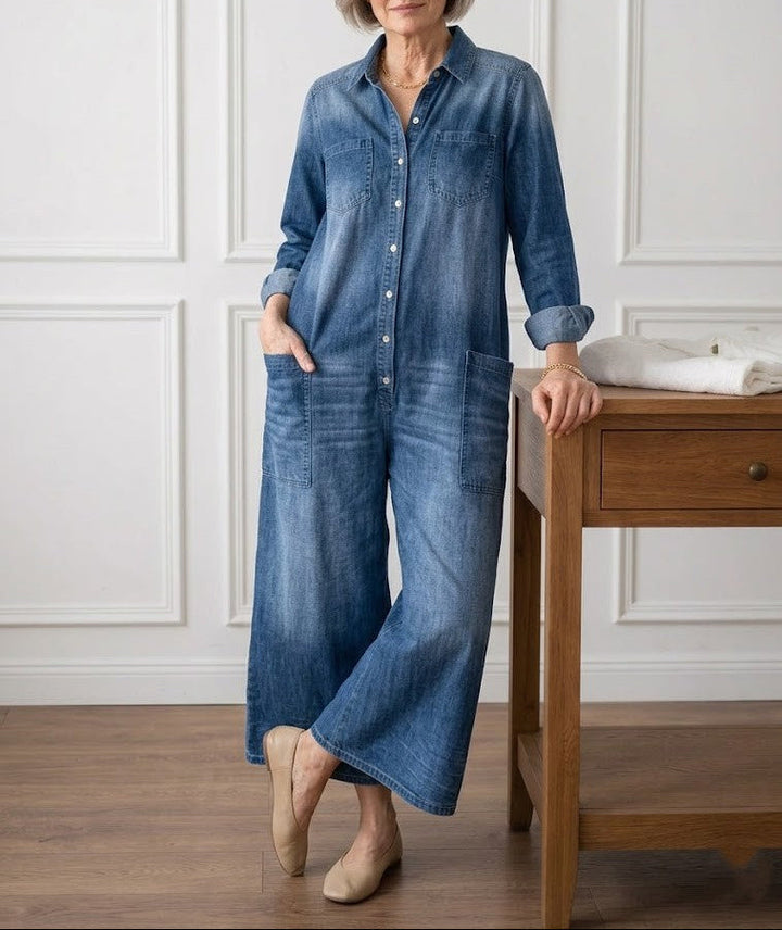 Felicja - Cotton Denim Jumpsuit