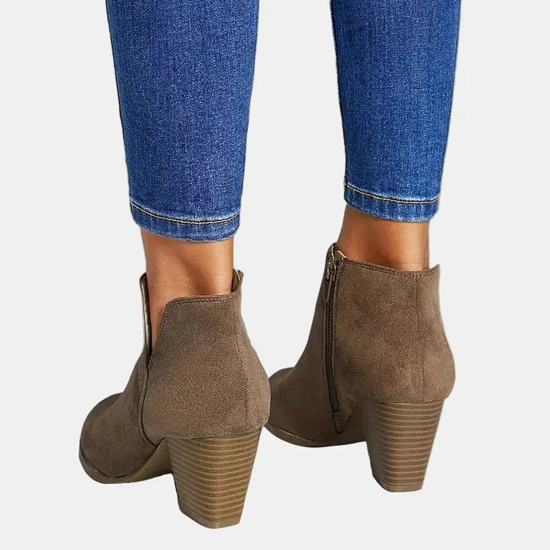 Suede Block Heel Boots