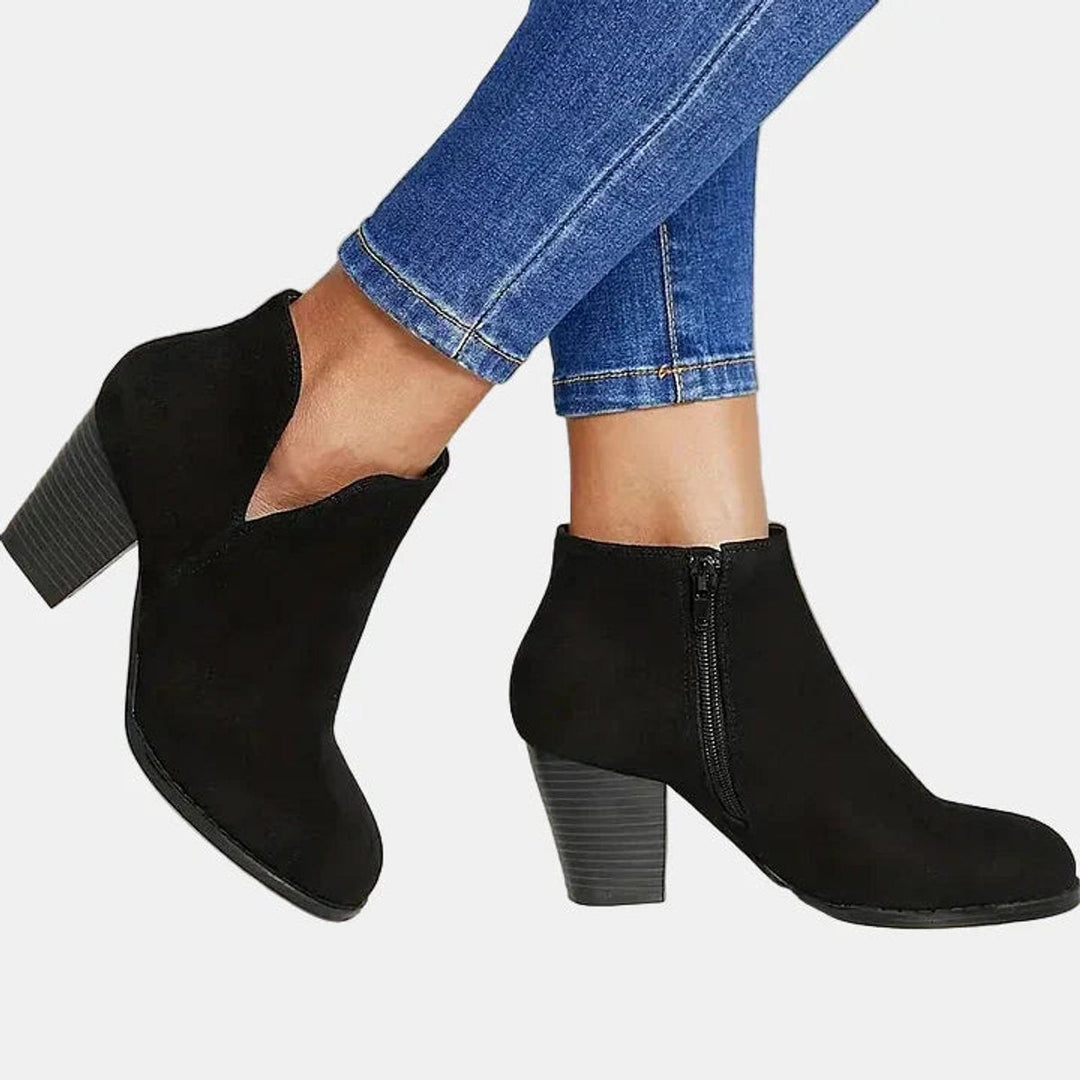Suede Block Heel Boots