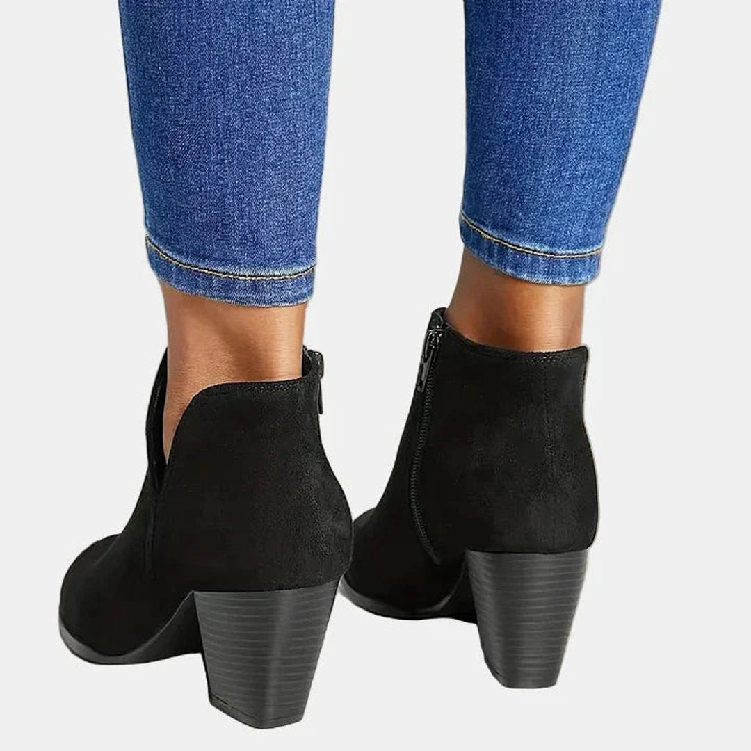 Suede Block Heel Boots